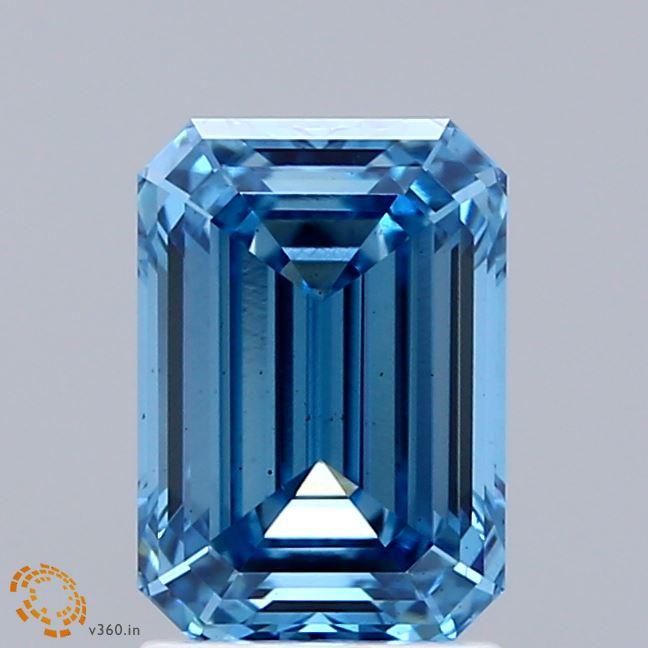 2.06 Ct. Fancy Vivid Blue Emerald Lab Grown Diamond