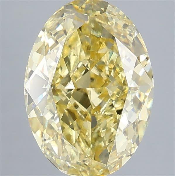 2.96 Ct. Fancy Intense  Yellow Oval Lab Grown Diamond