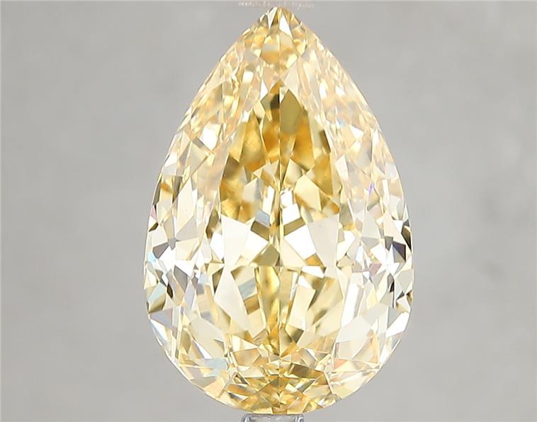 5.31 Ct. Fancy Intense Yellow Pear Lab Grown Diamond