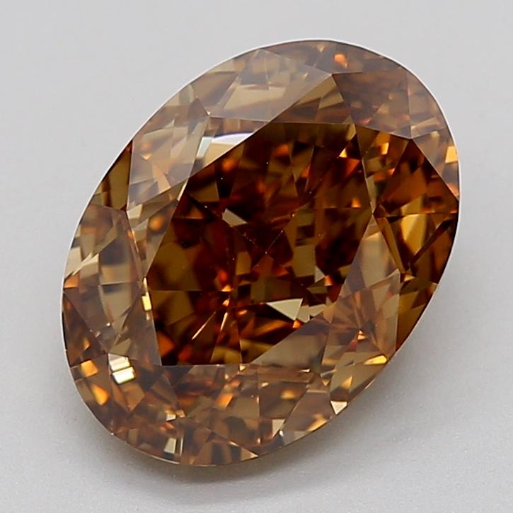 3.98 Ct. Fancy  Brown Oval Lab Grown Diamond