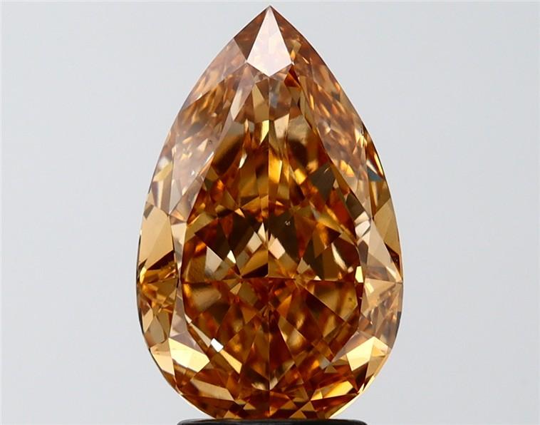 3.52 Ct. Light Brown Pear Lab Grown Diamond