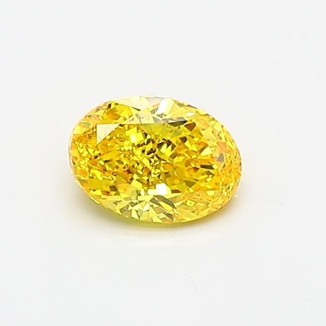 0.49 Ct. Fancy Vivid Yellow Oval Lab Grown Diamond