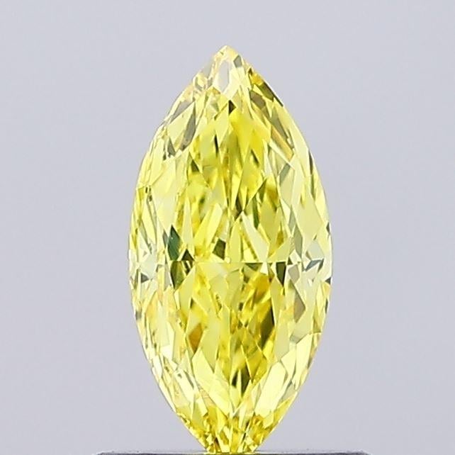 0.63 Ct. Fancy Vivid Yellow Marquise Lab Grown Diamond