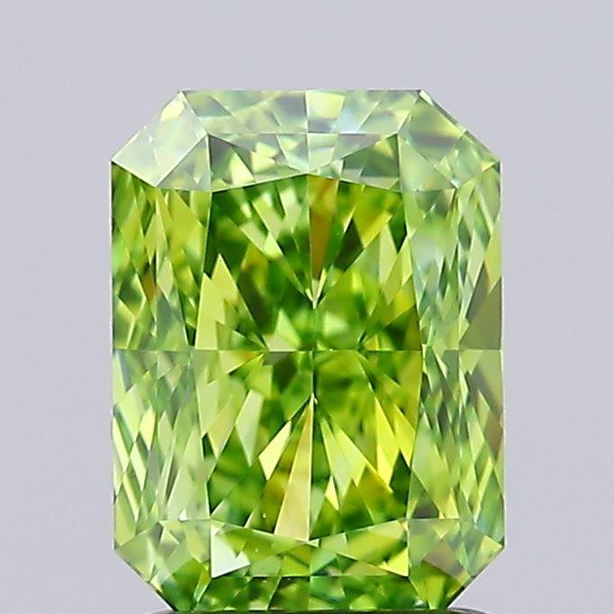 1.50 Ct. Fancy Vivid Green Radiant Lab Grown Diamond