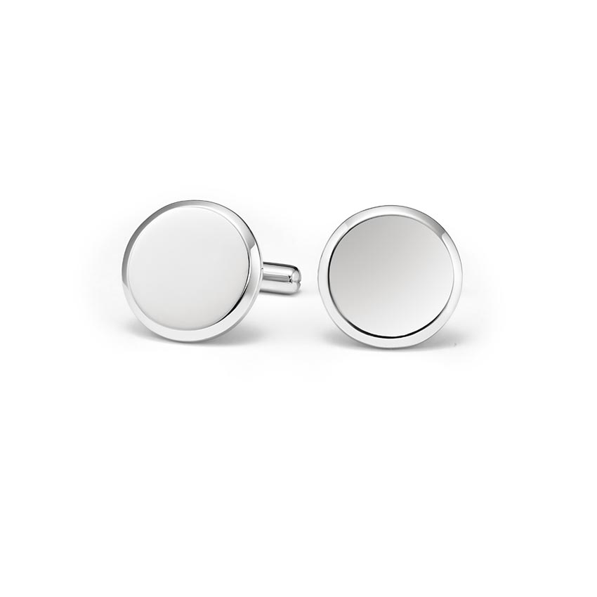 Homme Engravable Round Cufflinks - Brilliant Earth
