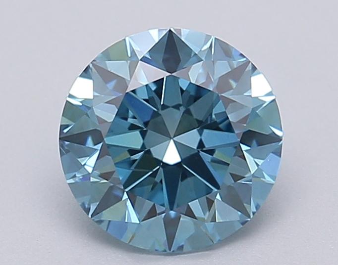 0.99 Ct. Fancy Vivid Blue Round Lab Grown Diamond