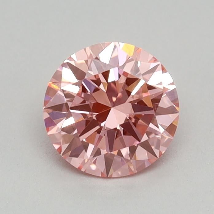 0.39 Ct. Fancy Vivid Pink Round Lab Grown Diamond
