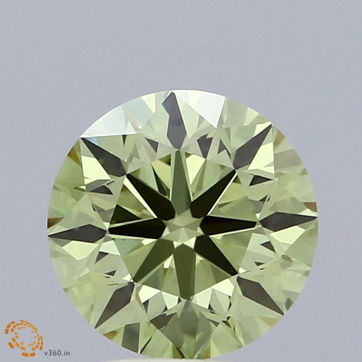 2.18 Ct. Fancy Vivid Green Round Lab Grown Diamond