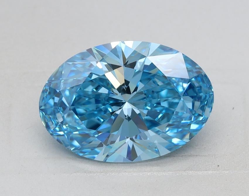 1.75 Ct. Fancy Vivid Blue Oval Lab Grown Diamond
