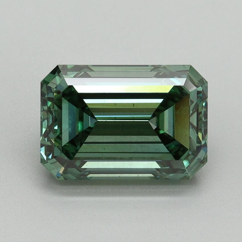 3.18 Ct. Fancy Vivid Green Emerald Lab Grown Diamond