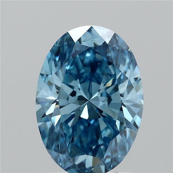 1.51 Ct. Fancy Vivid Blue Oval Lab Grown Diamond
