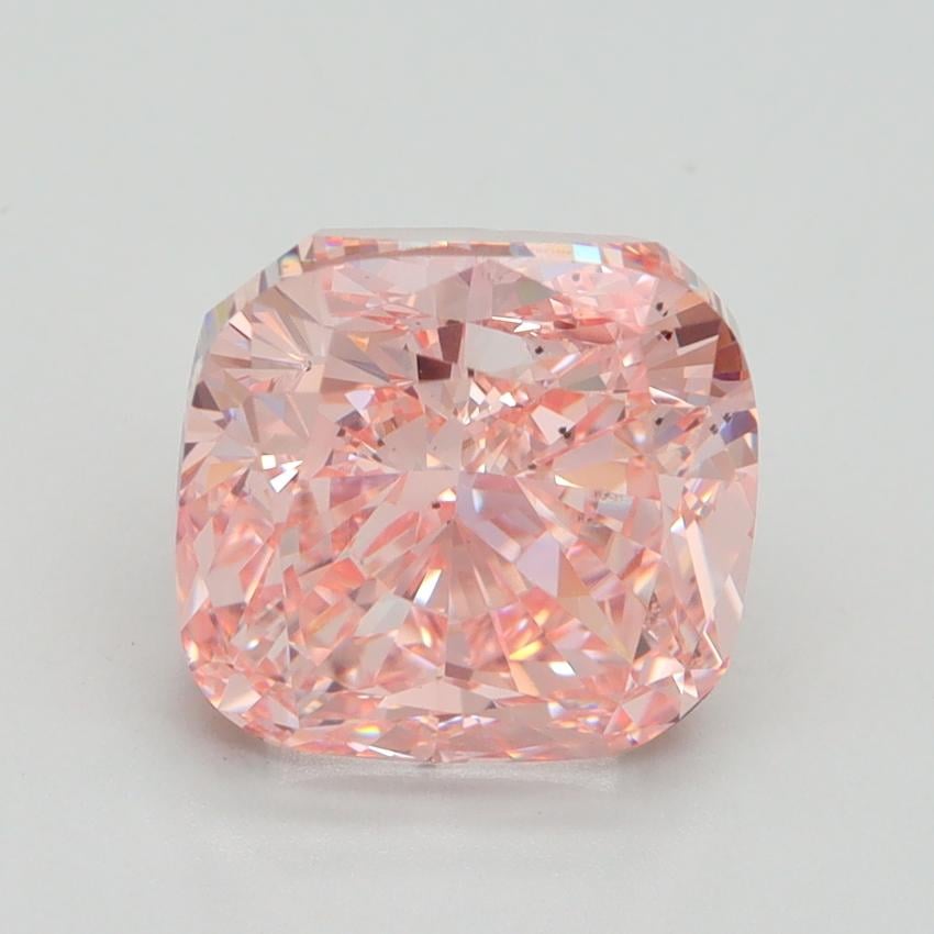 5.01 Ct. Fancy Intense Pink Cushion Lab Grown Diamond