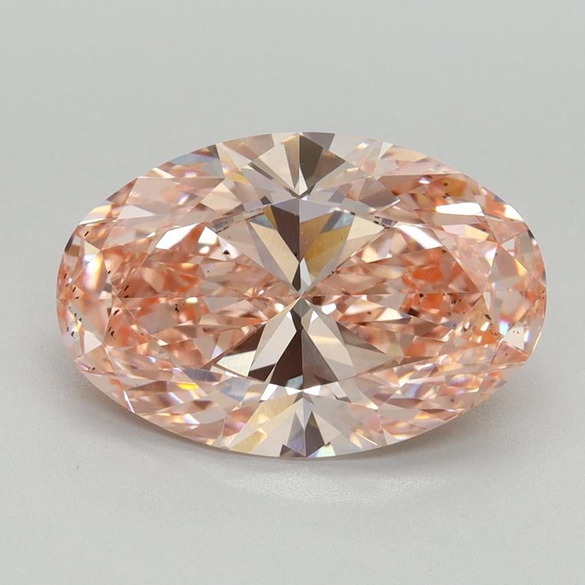 4.04 Ct. Fancy Vivid Pink Oval Lab Grown Diamond