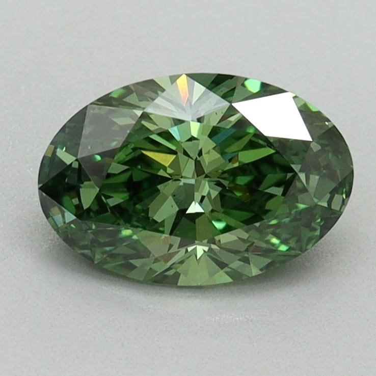 1.01 Ct. Fancy Vivid Green Oval Lab Grown Diamond