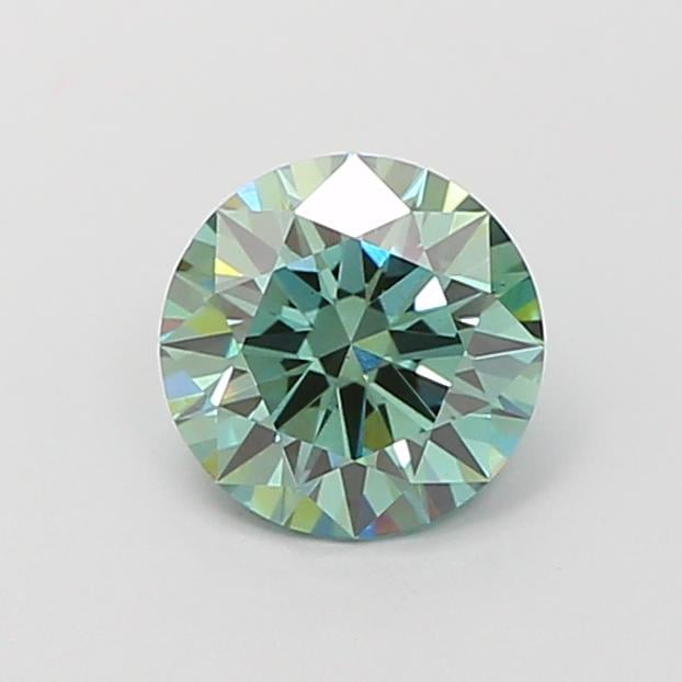 1.05 Ct. Fancy Vivid  Green Round Lab Grown Diamond