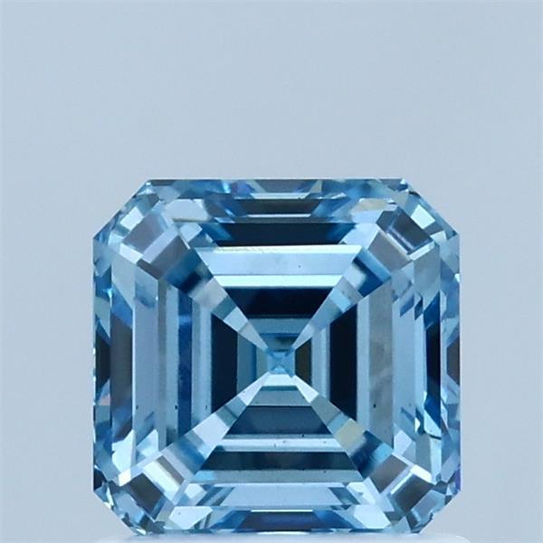 1.06 Ct. Fancy Vivid Blue Asscher Lab Grown Diamond