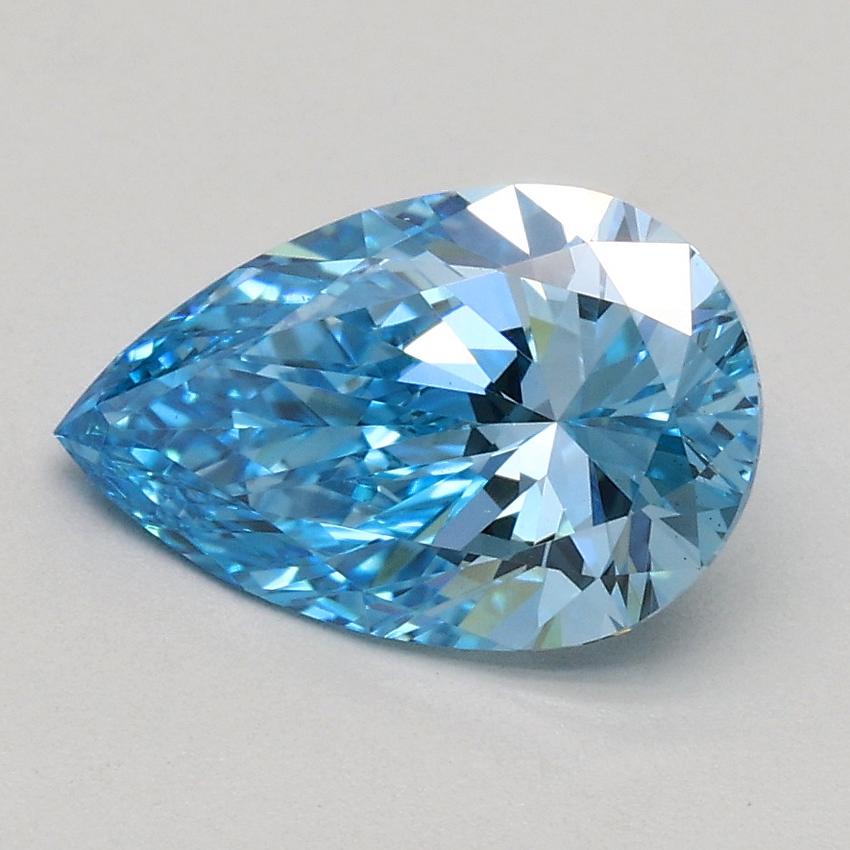 1.13 Ct. Fancy Vivid Blue Pear Lab Grown Diamond