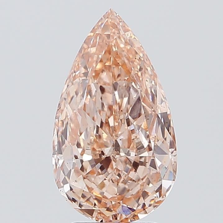 3.49 Ct. Fancy Intense Brownish Orange Pear Lab Grown Diamond
