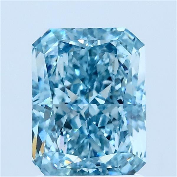 1.58 Ct. Fancy Intense Blue Radiant Lab Grown Diamond