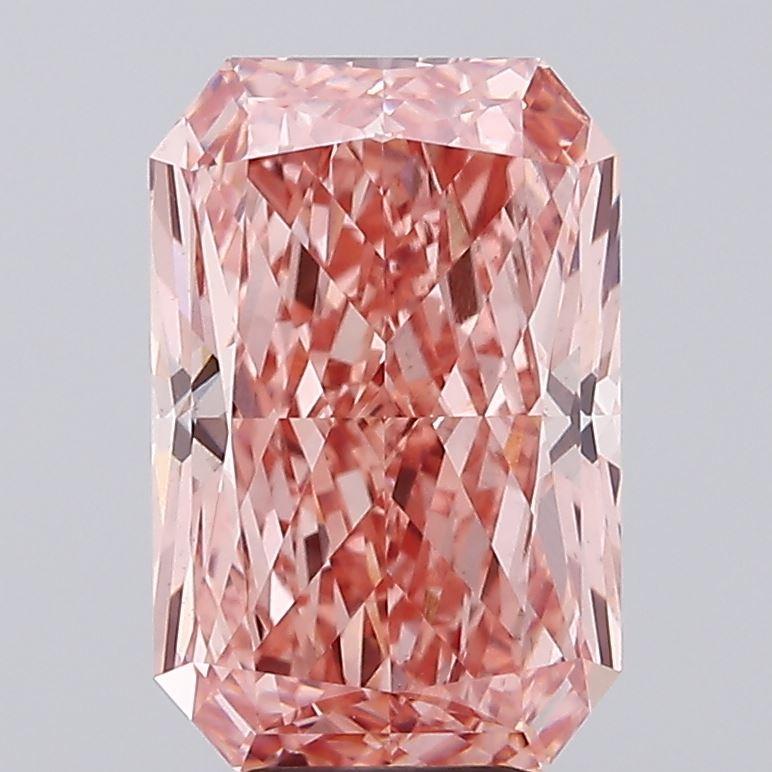 5.55 Ct. Fancy Vivid Pink Radiant Lab Grown Diamond