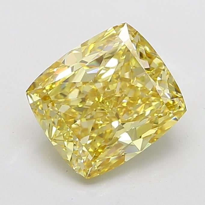 4.83 Ct. Fancy Yellow Cushion Lab Grown Diamond