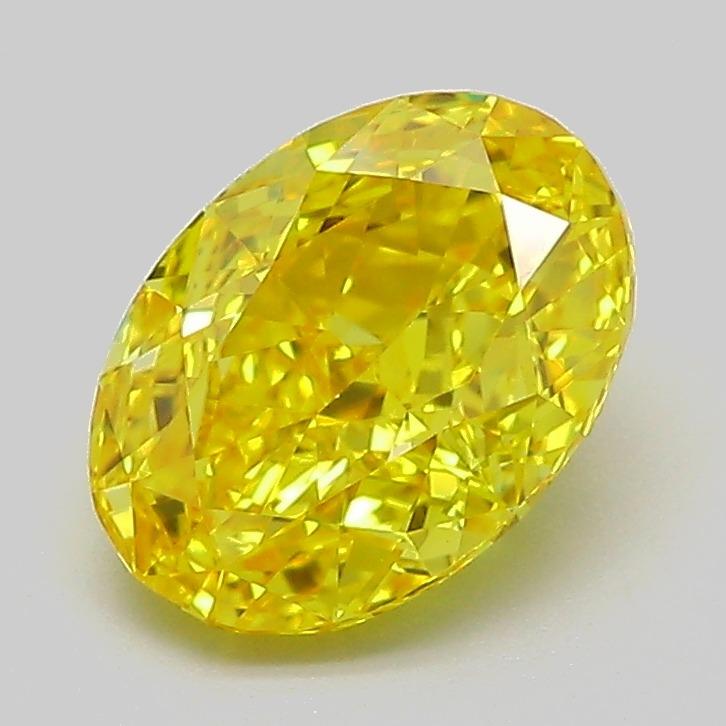 1.76 Ct. Fancy Vivid  Yellow Oval Lab Grown Diamond