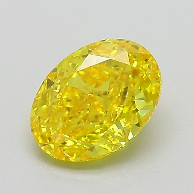 1.07 Ct. Fancy Vivid  Yellow Oval Lab Grown Diamond