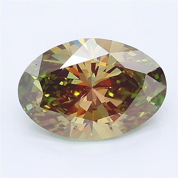 1.48 Ct. Fancy Intense Green Oval Lab Grown Diamond