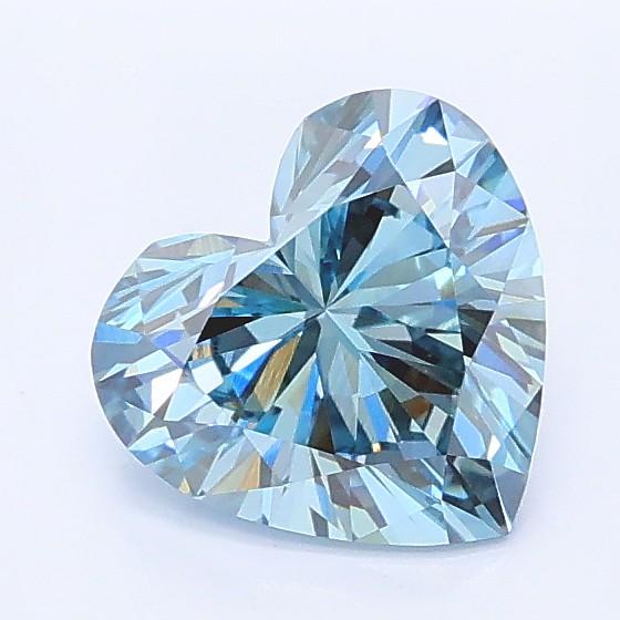 1.10 Ct. Fancy Intense Blue Heart Lab Grown Diamond