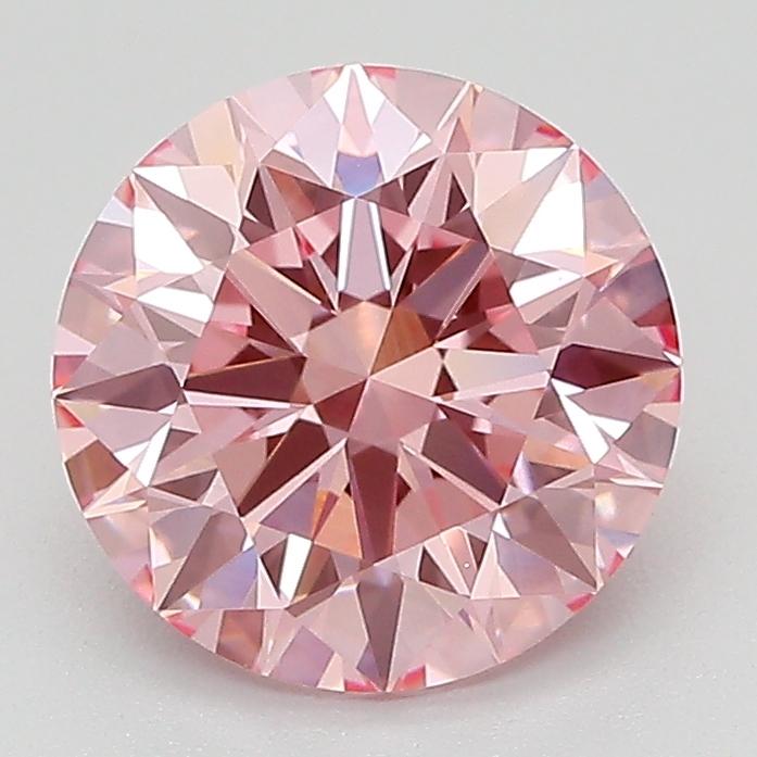 2.07 Ct. Fancy Vivid Pink Round Lab Grown Diamond