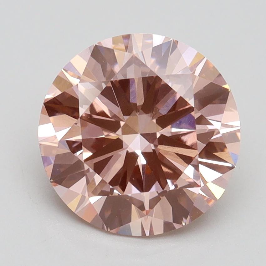 2.30 Ct. Fancy Intense Pink Round Lab Grown Diamond