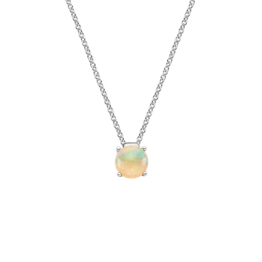 solitaire opal necklace