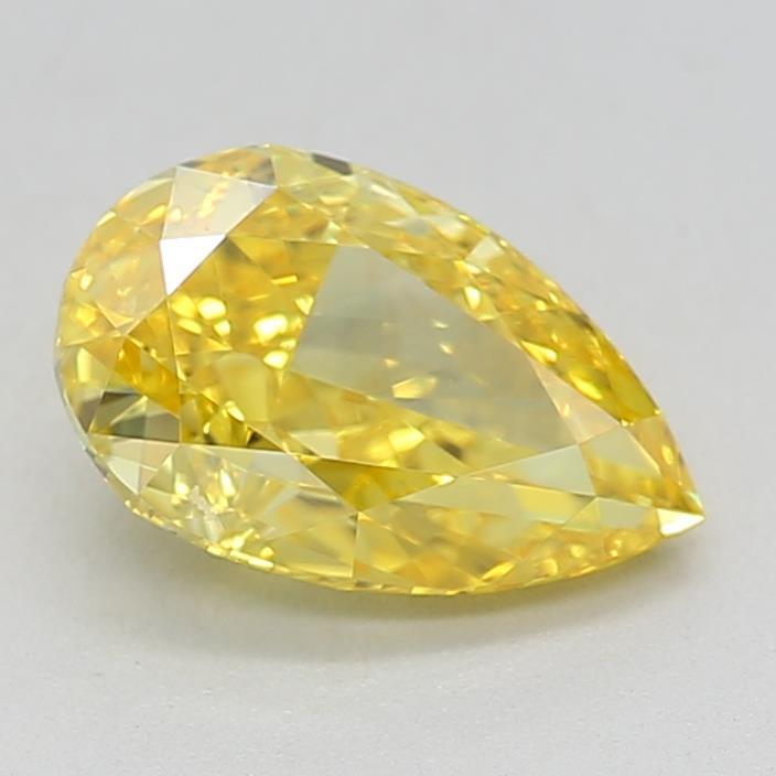 0.73 Ct. Fancy Vivid Yellow Pear Lab Grown Diamond