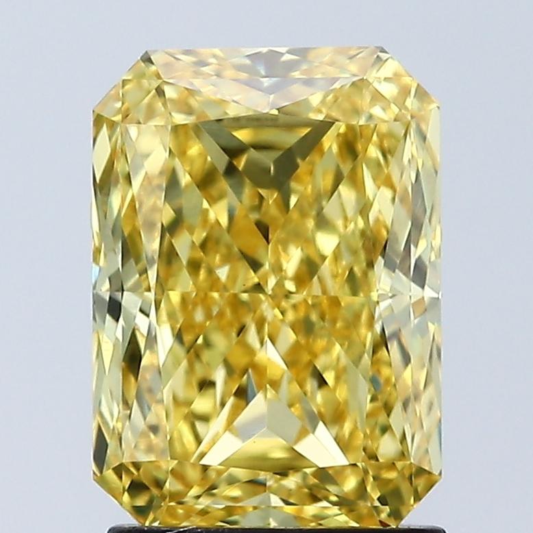 2.07 Ct. Fancy Vivid Yellow Radiant Lab Grown Diamond