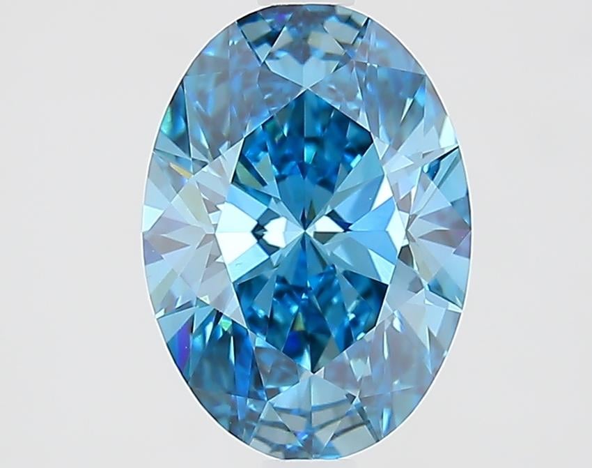 1.95 Ct. Fancy Vivid Blue Oval Lab Grown Diamond