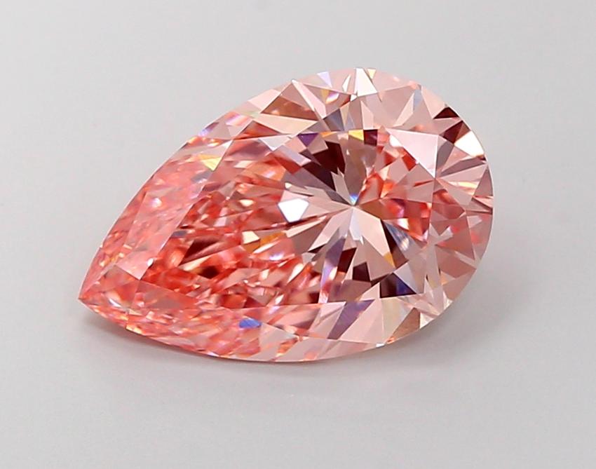 4.54 Ct. Fancy Vivid Pink Pear Lab Grown Diamond