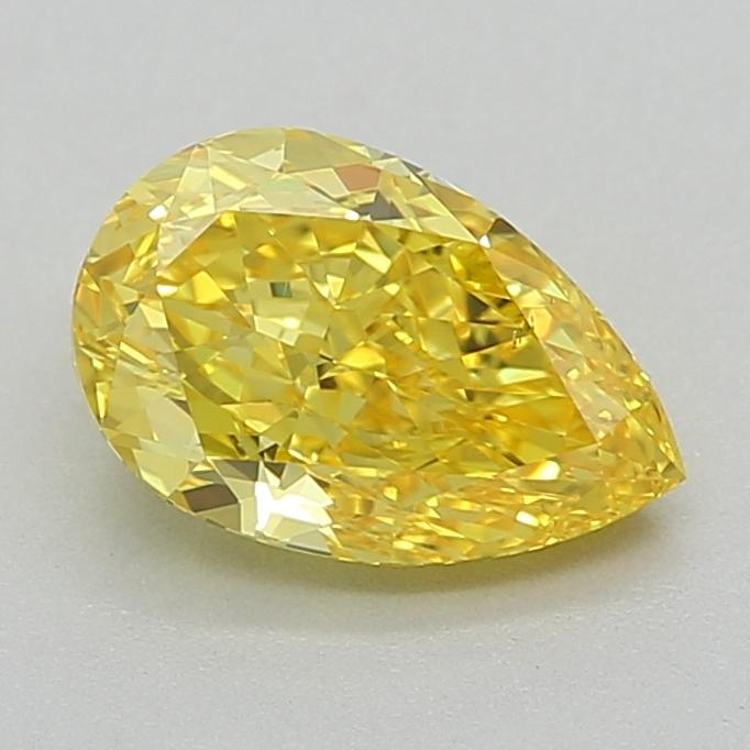 1.09 Ct. Fancy Vivid  Yellow Pear Lab Grown Diamond