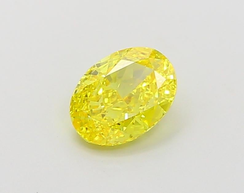 1.0 Ct. Fancy Vivid  Yellow Oval Lab Grown Diamond