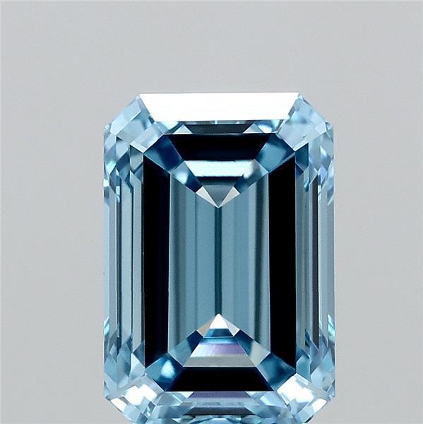2.82 Ct. Fancy Vivid Blue Emerald Lab Grown Diamond