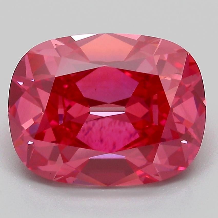 4.07 Ct. Fancy Vivid Pink Cushion Lab Grown Diamond