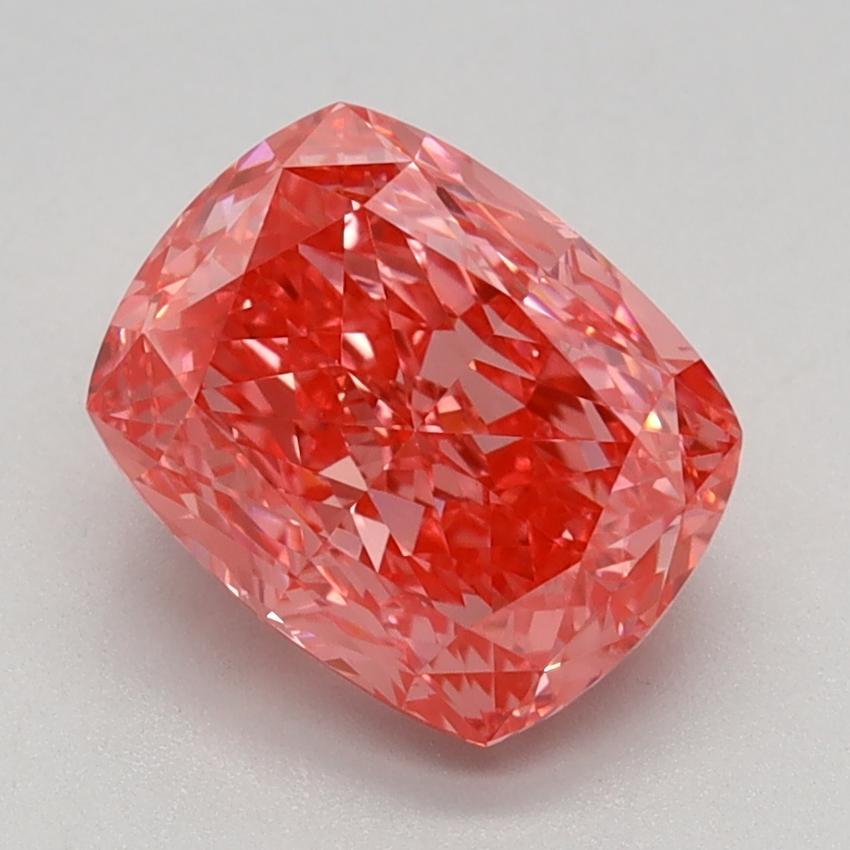 2.00 Ct. Fancy Vivid Pink Cushion Lab Grown Diamond