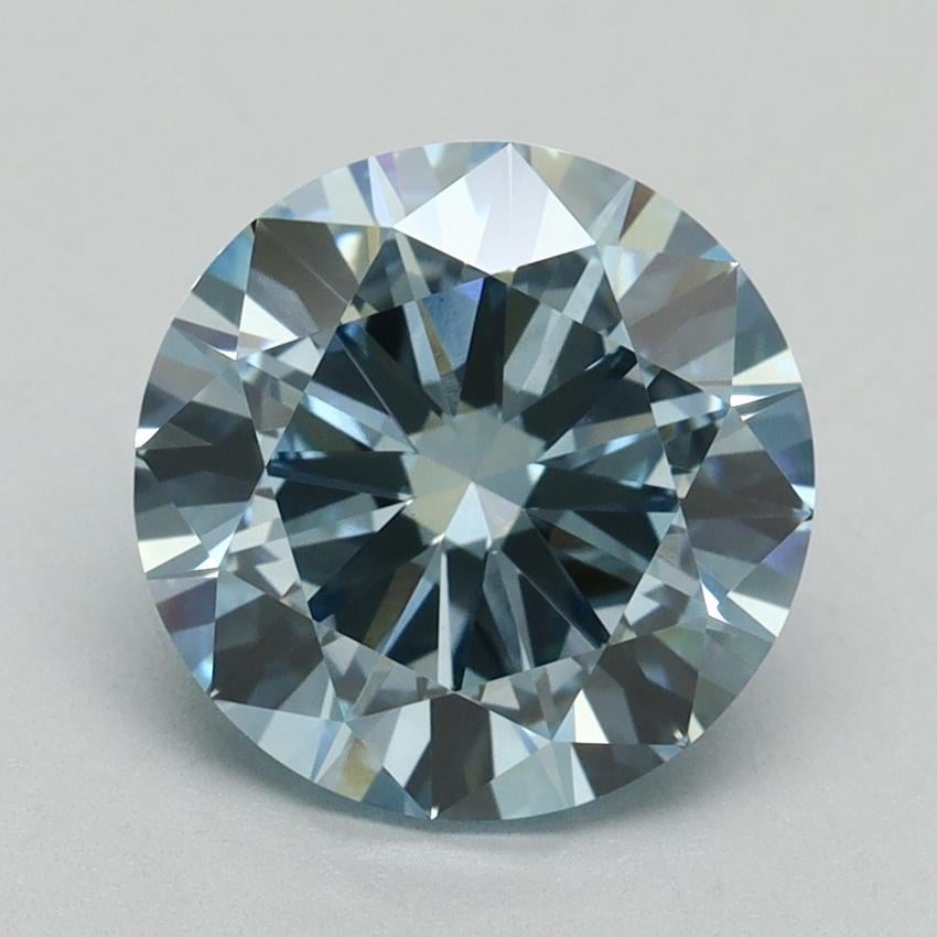 3.00 Ct. Fancy Intense Blue Round Lab Grown Diamond