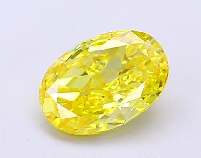 1.02 Ct. Fancy Vivid  Yellow Oval Lab Grown Diamond