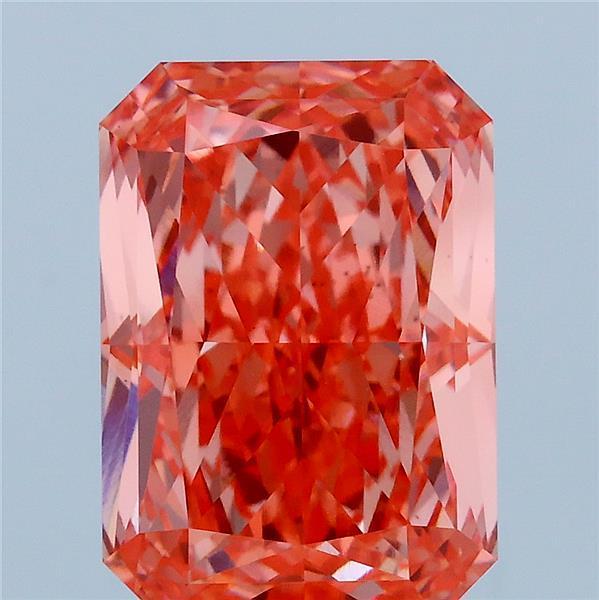 5.26 Ct. Fancy Vivid Pink Radiant Lab Grown Diamond