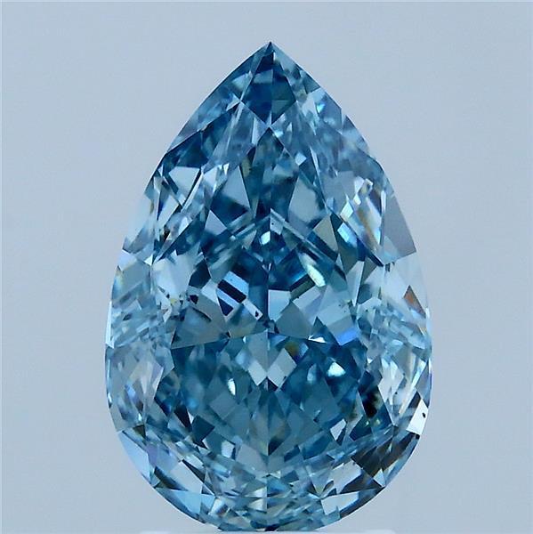 3.05 Ct. Fancy Vivid Blue Pear Lab Grown Diamond
