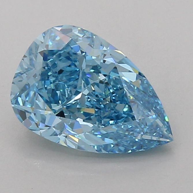 2.21 Ct. Fancy Vivid Blue Pear Lab Grown Diamond