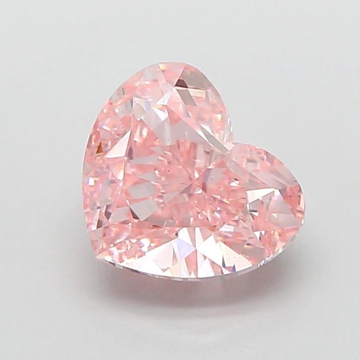 2.09 Ct. Fancy Intense  Pink Heart Lab Grown Diamond
