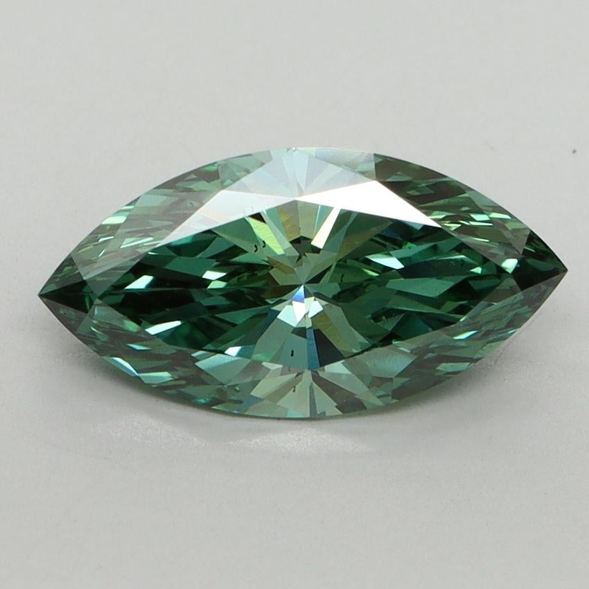 2.06 Ct. Fancy Vivid Pacific Green Marquise Lab Grown Diamond