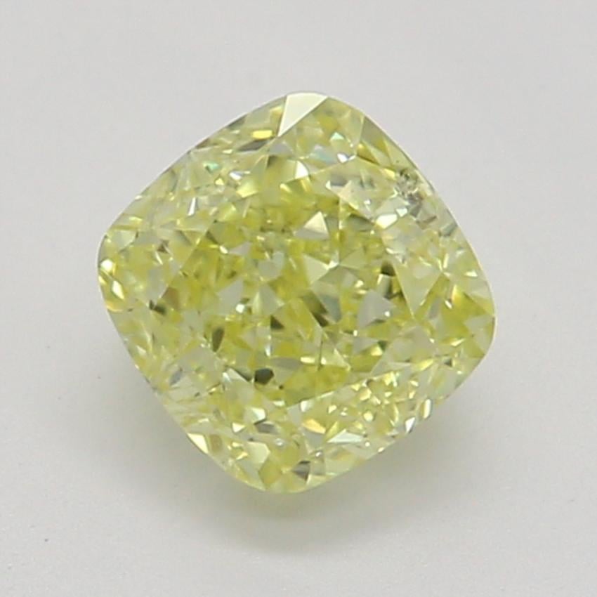 0.4 Ct. Fancy Intense Yellow Cushion Diamond
