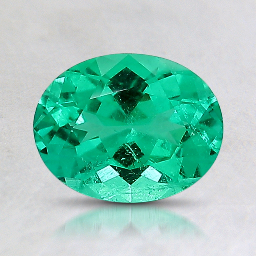 7.6x5.9mm Oval Colombian Emerald